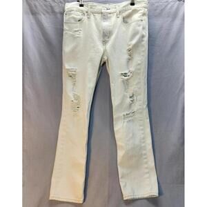 Levis 511 Acid‎ Washed Distressed Faded Almost White Jeans 36x32